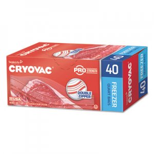 Diversey Cryovac One Quart Freezer Bag Dual Zipper (Retail), Clear, 7" x 7 15/16", 360/CT DVO100946913 100946913