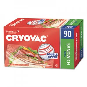 Diversey Cryovac Sandwich Bags, 1.15 mil, 6.5" x 5.88", Clear, 1080/Carton DVO100946906 100946906