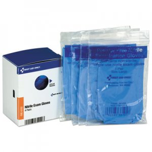 First Aid Only Refill for SmartCompliance General Business Cabinet, Nitrile Exam Gloves, 4Pr/Bx FAOFAE6102 FAE-6102