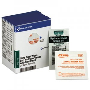 First Aid Only Refill f/SmartCompliance Cabinet,20 Sting Relief Wipes,10 Hydrocortisone Packs FAOFAE7115 FAE-7115