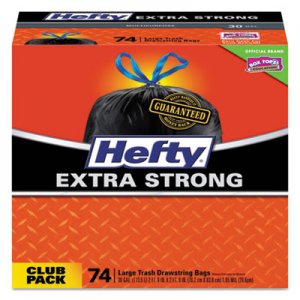 Hefty Ultra Strong Scented Tall White Kitchen Bags, 13 gal, 0.9 mil, 23.75 x 24.88, White, 330/Carton