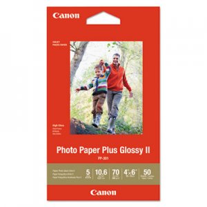 Canon Photo Paper Plus Glossy II, 70 lb, 4 x 6, White, 50 Sheets/Pack CNM1432C005 1432C005