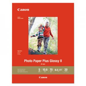 Canon Photo Paper Plus Glossy II, 70 lb, 8 1/2 x 11, White, 20 Sheets/Pack CNM1432C003 1432C003