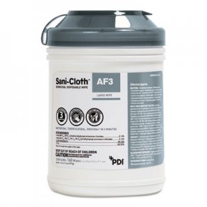 Sani Professional Sani-Cloth AF3 Germicidal Disposable Wipes, 6 x 6 3/4, 12 per Carton NICP13872 NIC P13872