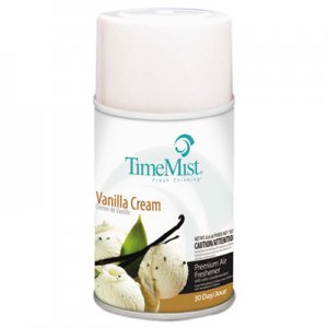 TimeMist Metered Aerosol Fragrance Dispenser Refills, Vanilla Cream, 6.6oz, 12/Carton TMS1042737 1042737