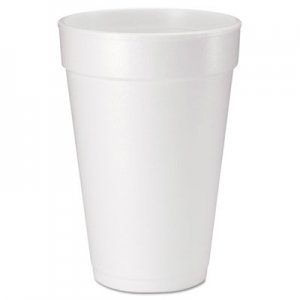Dart Foam Drink Cups, 16 oz, White, 20/Bag, 25 Bags/Carton DCC16J165 16J165