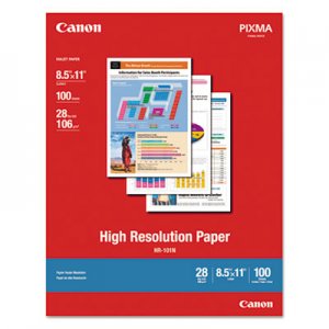 Canon High Resolution Paper, Matte, 8-1/2 x 11, 28 lb., White, 100 Sheets/Pack CNM1033A011 1033A011