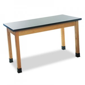 Diversified Woodcrafts Science Table, Rectangular, 48w x 24d x 30h, Black/Oak DVWP7101K30N P7101K30N
