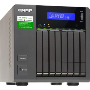QNAP 8-bay 2.5-inch Thunderbolt 3 NAS with 10GbE Connectivity TVS-882ST3-I7-16G-US TVS-882ST3