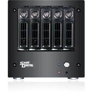 Sans Digital AccuNAS - NAS + iSCSI 5 Bay 64bit Network Storage Server Tower (Black) KT-AN5L+B AN5L+B