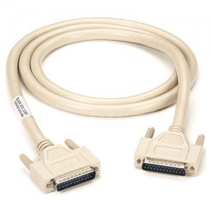 Black Box RS-232 DBL Shielded Cable W/ Metal Hood 25 Cond DB25M/M 100Ft EMN25C-0100-MM