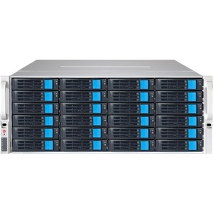 Sans Digital EliteNAS - 4U 24 Bay 12G SAS/6G SATA Hardware RAID 6 NAS+iSCSI Server KT-EN424L12 EN424L12
