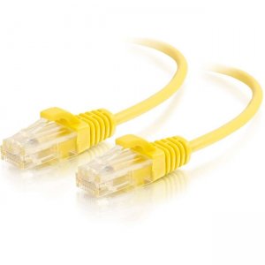 C2G 3ft Cat6 Snagless Unshielded (UTP) Slim Ethernet Network Patch Cable - Yellow 01171