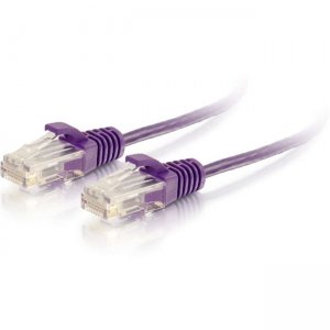 C2G 5ft Cat6 Snagless Unshielded (UTP) Slim Ethernet Network Patch Cable - Purple 01182