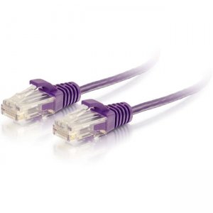 C2G 7ft Cat6 Snagless Unshielded (UTP) Slim Ethernet Network Patch Cable - Purple 01183