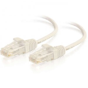 C2G 10ft Cat6 Snagless Unshielded (UTP) Slim Ethernet Network Patch Cable - White 01189