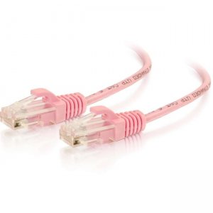 C2G 3ft Cat6 Snagless Unshielded (UTP) Slim Ethernet Network Patch Cable - Pink 01191
