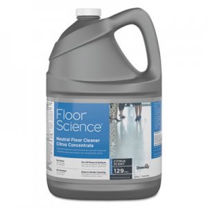 Diversey Floor Science Neutral Floor Cleaner Concentrate, Slight Scent, 1 gal, 4/Carton DVOCBD540441 CBD540441