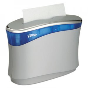 Kleenex Reveal Countertop Folded Towel Dispenser, 13.3 x 5.2 x 9, Soft Gray/Translucent Blue KCC51904 51904