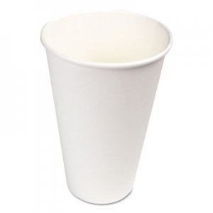 Boardwalk Paper Hot Cups, 16 oz, White, 20 Cups/Sleeve, 50 Sleeves/Carton BWKWHT16HCUP