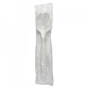 Boardwalk Mediumweight Wrapped Polypropylene Cutlery, Soup Spoon, White, 1,000/Carton BWKSSMWPPWIW
