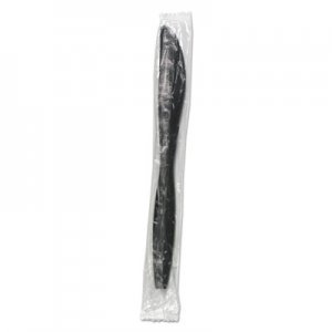 Boardwalk Heavyweight Wrapped Polypropylene Cutlery, Knife, Black, 1,000/Carton BWKKNIHWPPBIW