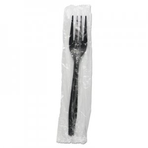 Boardwalk Heavyweight Wrapped Polypropylene Cutlery, Fork, Black, 1,000/Carton BWKFORKHWPPBIW