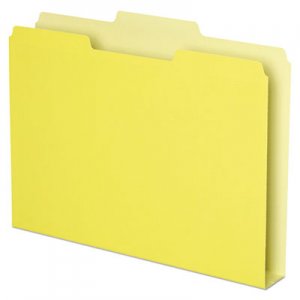 Pendaflex Double Stuff File Folders, 1/3-Cut Tabs, Letter Size, Yellow, 50/Pack PFX54456 54456