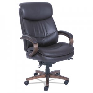 La-Z-Boy Woodbury Big and Tall Executive Chair, Supports up to 400 lbs., Brown Seat/Brown Back, Weathered Sand