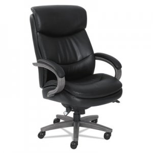 La-Z-Boy Woodbury Big and Tall Executive Chair, Supports up to 400 lbs., Black Seat/Black Back, Weathered Gray