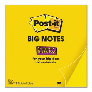 Post-it Notes Super Sticky Big Notes, 11 x 11, Yellow, 30 Sheets MMMBN11 BN11