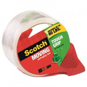 Scotch Tough Grip Moving Packaging Tape, 3" Core, 1.88" x 54.6 yds, Clear MMM3500RD 3500-RD