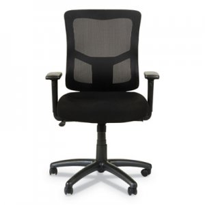 Alera Elusion II Series Mesh Mid-Back Swivel/Tilt Chair with Adjustable Arms, Black ALEELT4214F