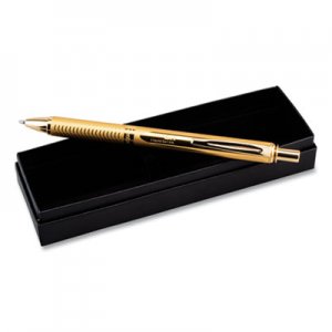Pentel EnerGel Alloy Retractable Gel Pen, Medium 0.7mm, Black Ink, Gold Barrel PENBL407XABX BL407XABX