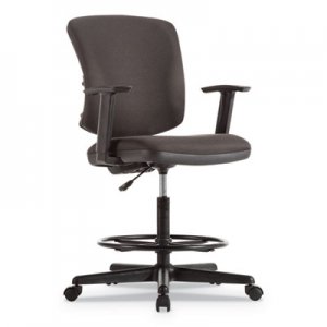 Alera Everyday Task Stool, 31.38" Seat Height, Supports up to 275 lbs, Black Seat/Black Back, Black Base ALETE4610