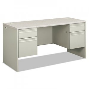 HON 38000 Series Kneespace Credenza, 60w x 24d x 29.5h, Silver Mesh/Light Gray HON38852B9Q H38852.B9.Q