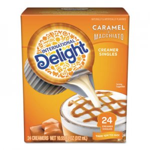 International Delight Flavored Liquid Non-Dairy Coffee Creamer, Caramel Macchiato, Mini Cups, 24/Box ITD101766 WWI101766