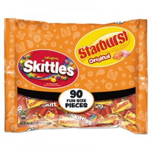Wrigley's Skittles/Starburst Fun Size, Variety, Individually Wrapped SKT34777 WMW34777