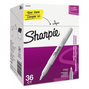 Sharpie Metallic Fine Point Permanent Markers, Bullet Tip, Silver, 36/Pack SAN2003899 2003899