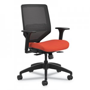 HON Solve Series Mesh Back Task Chair, Supports up to 300 lbs., Bittersweet Seat, Black Back, Black Base HONSVM1ALC46TK SVM1ALC46TK