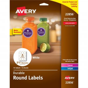 Avery Durable Round Labels 22856 AVE22856
