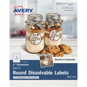 Avery Round Dissolvable Labels 4227 AVE4227