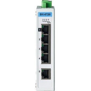 Advantech 5GE Unmanaged Ethernet Switch, ATEX/C1D2/IECEx, -40~75 EKI-5725I-AE EKI-5725