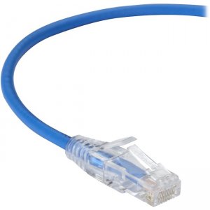 Black Box CAT6A UTP Slim-Net Patch Cable, 28AWG, 500-MHz, PVC C6APC28-BL-15