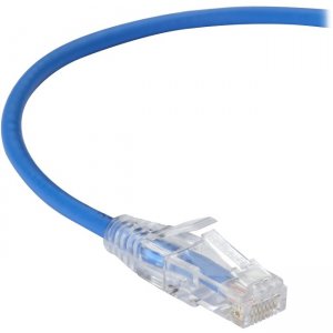 Black Box CAT6A UTP Slim-Net Patch Cable, 28AWG, 500-MHz, PVC C6APC28-BL-12