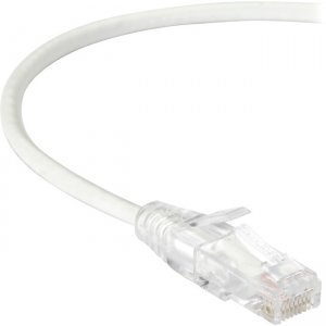 Black Box CAT6A UTP Slim-Net Patch Cable, 28AWG, 500-MHz, PVC C6APC28-WH-20