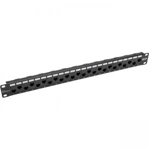 Tripp Lite 24-Port 1U Rack-Mount Cat5e/6 Offset Feed-Through Patch Panel N254-024-OF