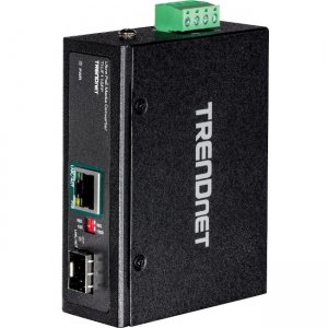 TRENDnet Industrial SFP to Gigabit UPoE Media Converter TI-UF11SFP
