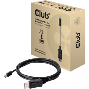Club 3D MiniDisplayPort to DisplayPort 1.4 HBR3 Cable M/M 2m/6.56feet CAC-1115