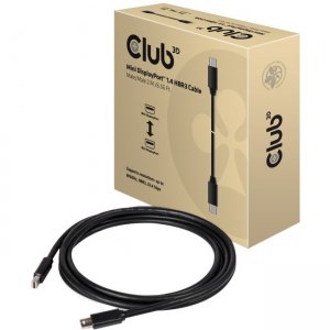 Club 3D MiniDisplayPort 1.4 HBR3 Cable M/M 2m/6.56 Ft CAC-1164